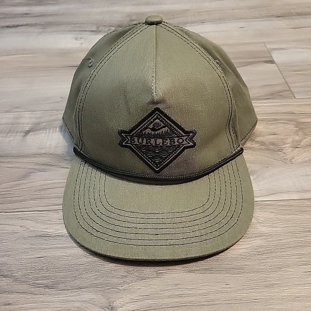 Burlebo Signature Logo Rope Snapback Hat Cap - Dark Moss Green One Size Snapback